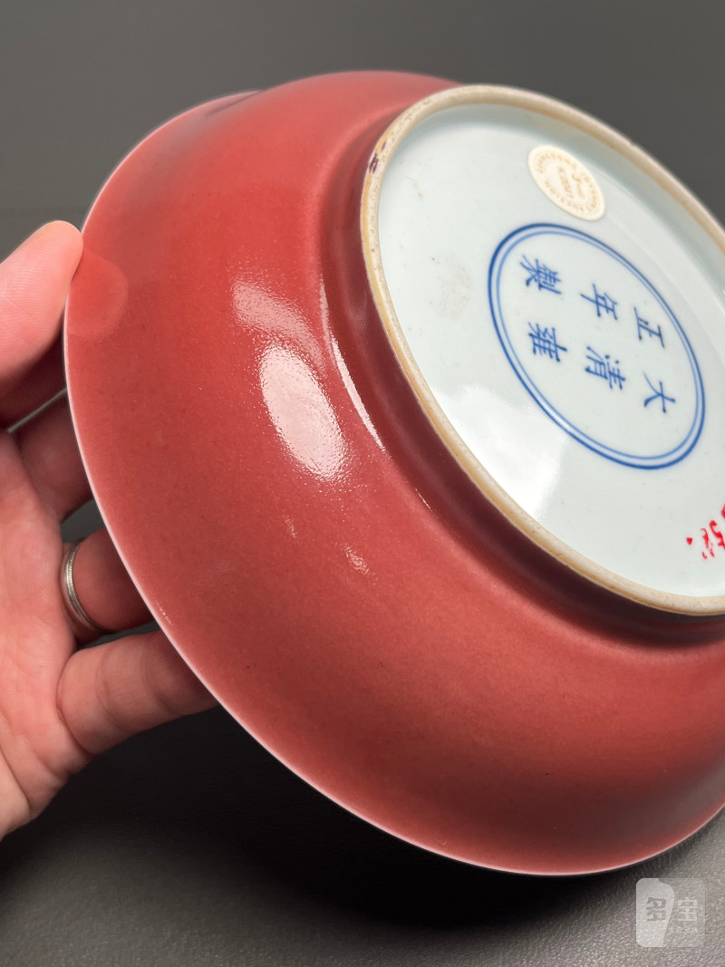 清雍正  霁红釉盘 - 图26